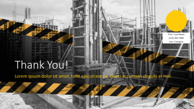 Plantilla Gratis de Construcción Para PowerPoint Y Google Slides - Diapositiva de ¡Gracias!