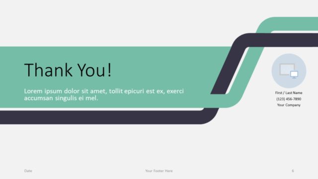 Tema Abstracto Sigmoide Gratis Para PowerPoint Y Google Slides - Diapositiva de ¡Gracias!
