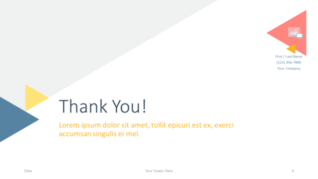 Plantilla de Triángulos Modernos Gratis Para PowerPoint Y Google Slides - Diapositiva de ¡Gracias!