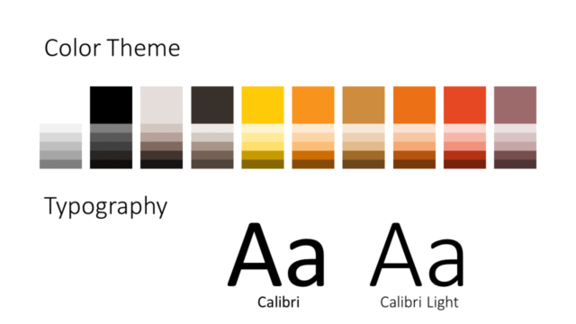Plantilla Gratis de Construcción Para PowerPoint Y Google Slides - Diapositiva con la Paleta de Colores