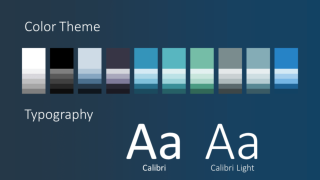 Plantilla Ciencia Y Tecnología Gratis Para PowerPoint Y Google Slides - Diapositiva con la Paleta de Colores