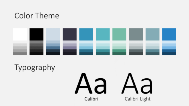 Tema Abstracto Sigmoide Gratis Para PowerPoint Y Google Slides - Diapositiva con la Paleta de Colores