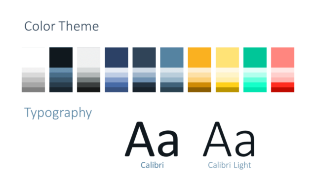 Plantilla de Triángulos Modernos Gratis Para PowerPoint Y Google Slides - Diapositiva con la Paleta de Colores