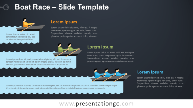 Infografía Gratis de Carrera de Botes Para PowerPoint Y Google Slides