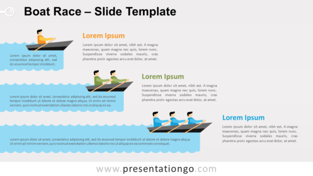 Infografía Gratis de Carrera de Botes Para PowerPoint Y Google Slides