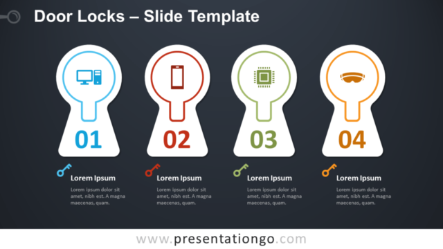 Cerraduras de Puerta Gráfico Gratis Para PowerPoint Y Google Slides