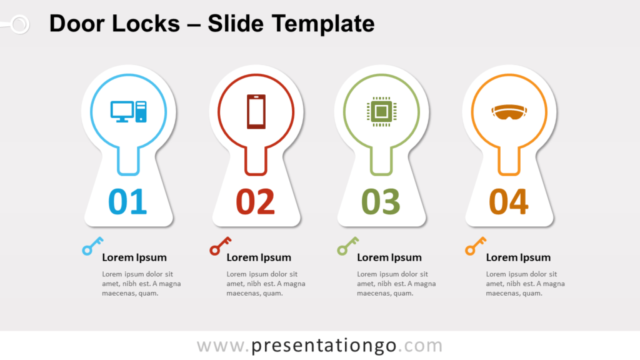 Cerraduras de Puerta Gráfico Gratis Para PowerPoint Y Google Slides