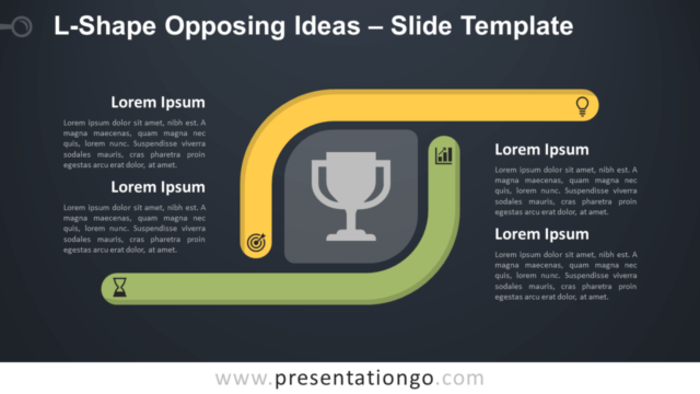 Ideas Opuestas en Forma de L Gráfico Gratis Para PowerPoint Y Google Slides