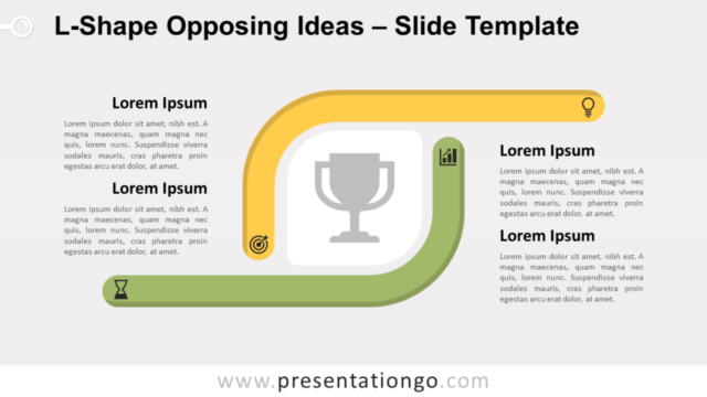 Ideas Opuestas en Forma de L Gráfico Gratis Para PowerPoint Y Google Slides