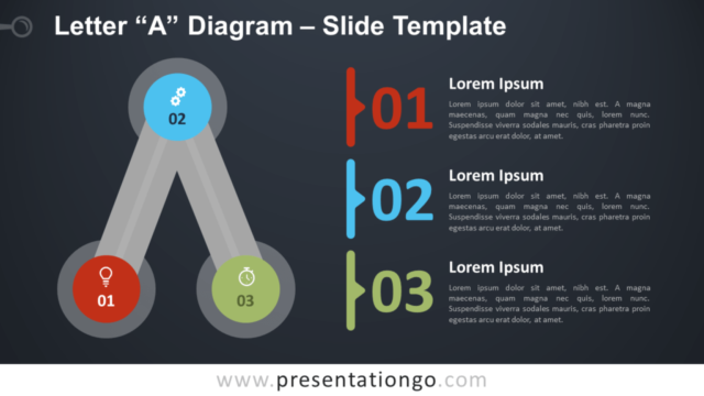 Diagrama Gratis de la Letra A Para Powerpoint Y Google Slides