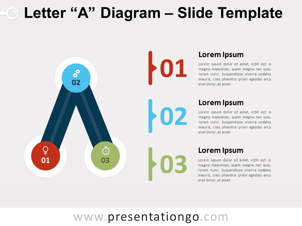 Diagrama Gratis de la Letra A Para Powerpoint Y Google Slides