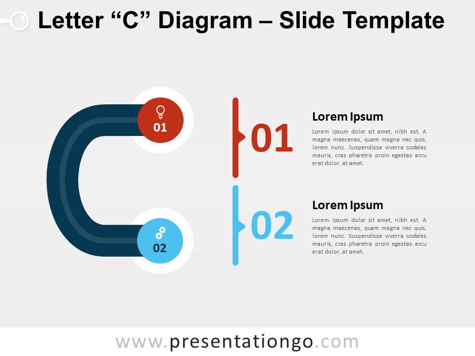 Diagrama Gratis de la Letra C Para Powerpoint Y Google Slides
