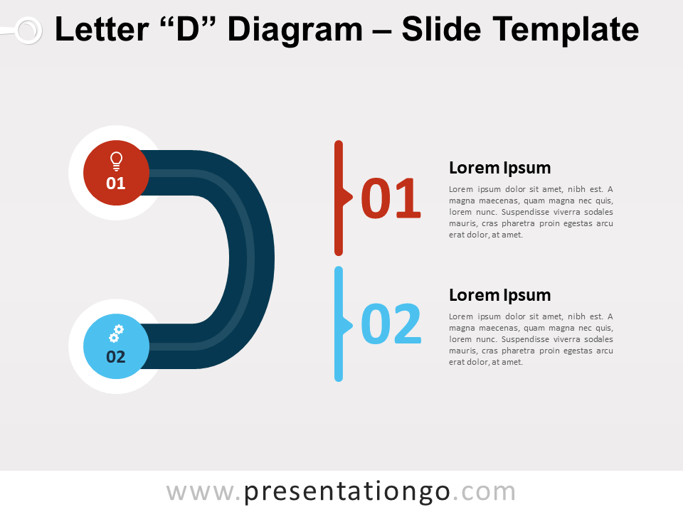 Diagrama Gratis de la Letra D para PowerPoint Y Google Slides