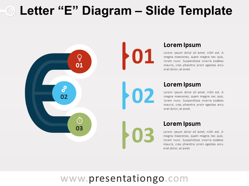 Diagrama Gratis de la Letra E para PowerPoint Y Google Slides