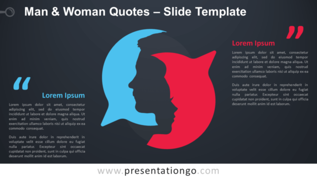 Citas de Hombres y Mujeres Gráfico Gratis Para PowerPoint Y Google Slides
