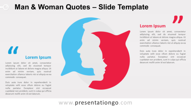 Citas de Hombres y Mujeres Gráfico Gratis Para PowerPoint Y Google Slides