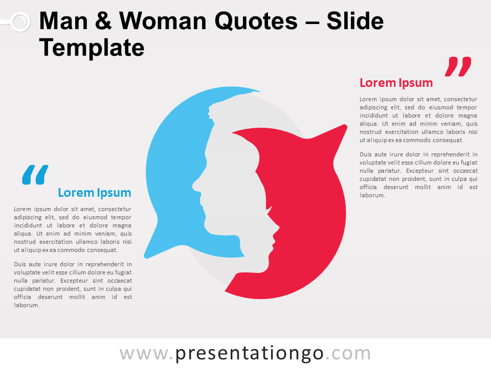 Citas de Hombres y Mujeres Gráfico Gratis Para PowerPoint Y Google Slides