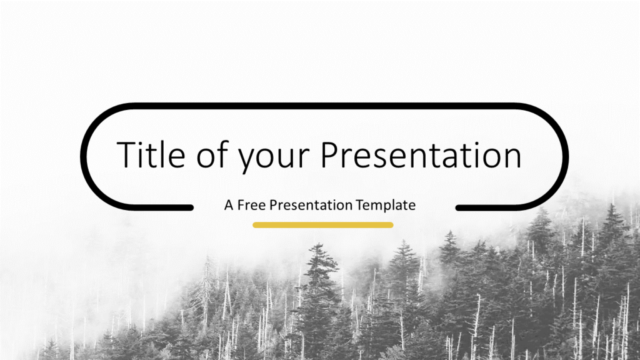 Plantilla de Bosque Neblinoso Gratis Para PowerPoint Y Google Slides