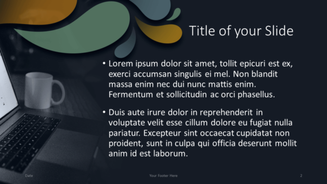 Plantilla Office Drops Gratis Para PowerPoint Y Google Slides - Diapositiva de Título Y Contenido