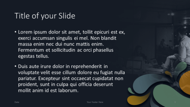 Plantilla Office Drops Gratis Para PowerPoint Y Google Slides - Diapositiva de Título Y Contenido
