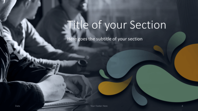 Plantilla Office Drops Gratis Para PowerPoint Y Google Slides - Diapositiva de Sección
