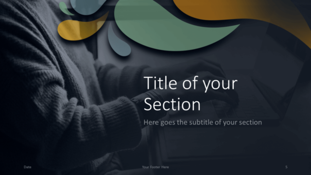Plantilla Office Drops Gratis Para PowerPoint Y Google Slides - Diapositiva de Sección