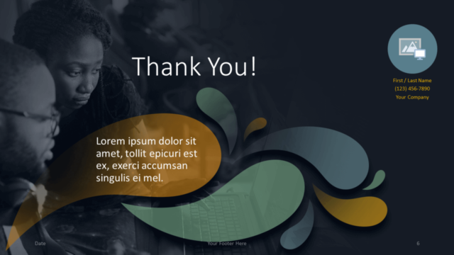 Plantilla Office Drops Gratis Para PowerPoint Y Google Slides - Diapositiva de ¡Gracias!