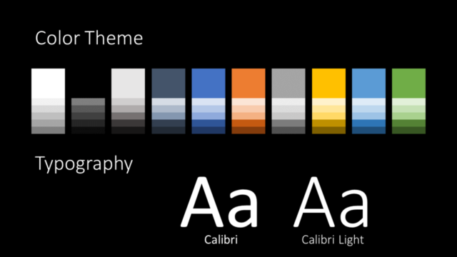 Plantilla Carreteras Oscuras Gratis Para PowerPoint Y Google Slides - Diapositiva con la Paleta de Colores