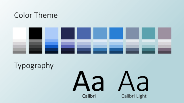 Plantilla Molecular Gratis Para PowerPoint Y Google Slides - Diapositiva con la Paleta de Colores