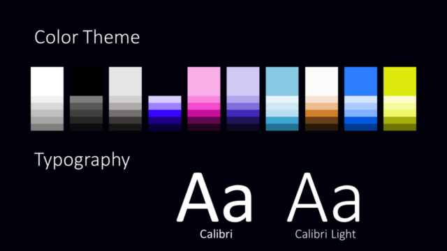 Plantilla Gratis de Luces de Neón Para PowerPoint Y Google Slides - Diapositiva con la Paleta de Colores
