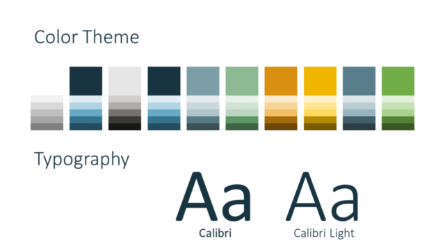 Plantilla Office Drops Gratis Para PowerPoint Y Google Slides - Diapositiva con la Paleta de Colores