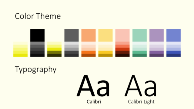 Plantilla de Hojas Pastel Gratis Para PowerPoint Y Google Slides - Diapositiva con la Paleta de Colores