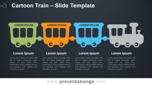 Tren de Dibujos Animados Gráfico Gratis Para PowerPoint Y Google Slides