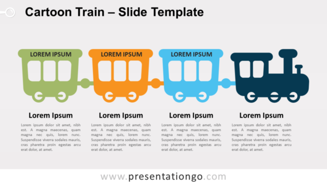 Tren de Dibujos Animados Gráfico Gratis Para PowerPoint Y Google Slides