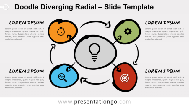 Garabato Radial Divergente Gráfico Gratis Para PowerPoint Y Google Slides