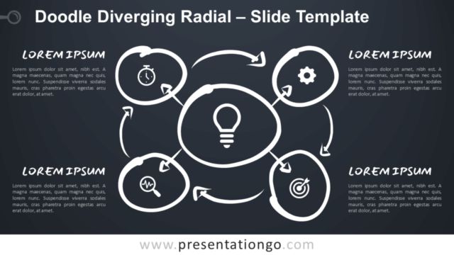 Garabato Radial Divergente Gráfico Gratis Para PowerPoint Y Google Slides