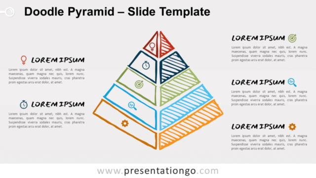 Pirámide de Garabatos Gráfico Gratis Para PowerPoint Y Google Slides