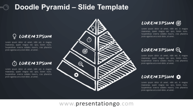 Pirámide de Garabatos Gráfico Gratis Para PowerPoint Y Google Slides