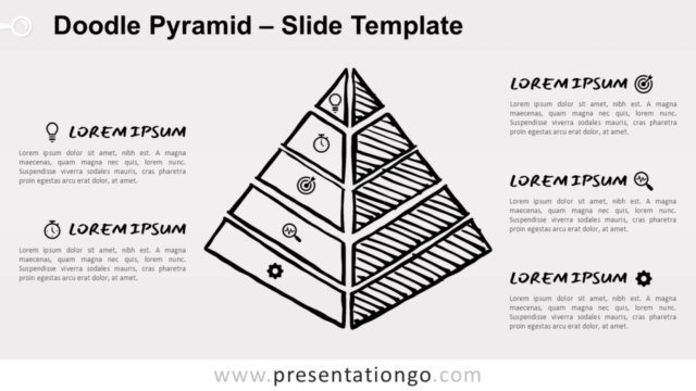 Pirámide de Garabatos Gráfico Gratis Para PowerPoint Y Google Slides