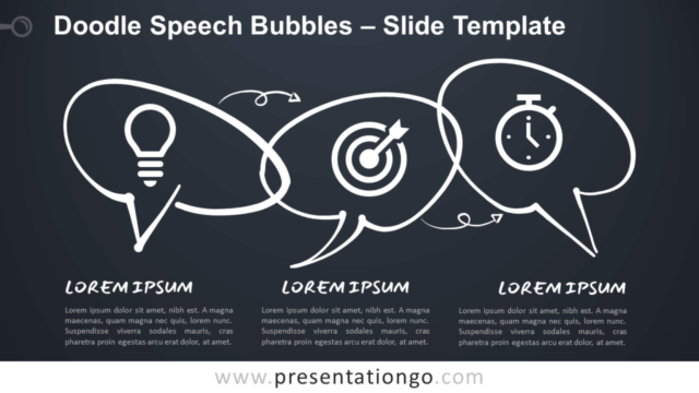 Burbujas de Diálogo Garabateadas Gráfico Gratis Para PowerPoint Y Google Slides