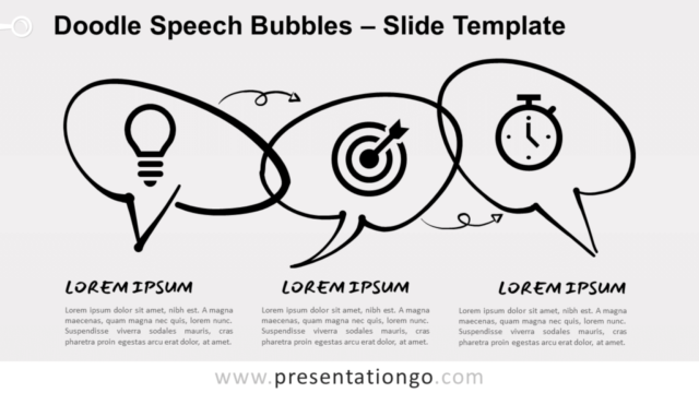 Burbujas de Diálogo Garabateadas Gráfico Gratis Para PowerPoint Y Google Slides