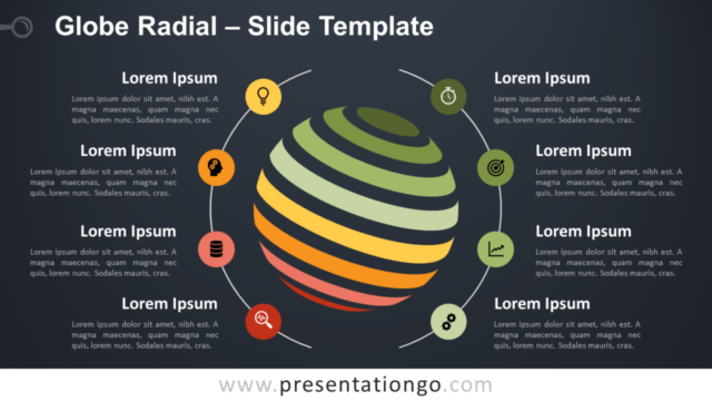 Globo Radial Gráfico Gratis Para PowerPoint Y Google Slides