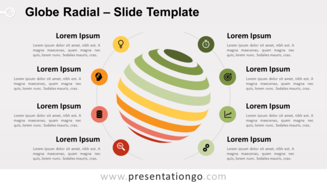 Globo Radial Gráfico Gratis Para PowerPoint Y Google Slides