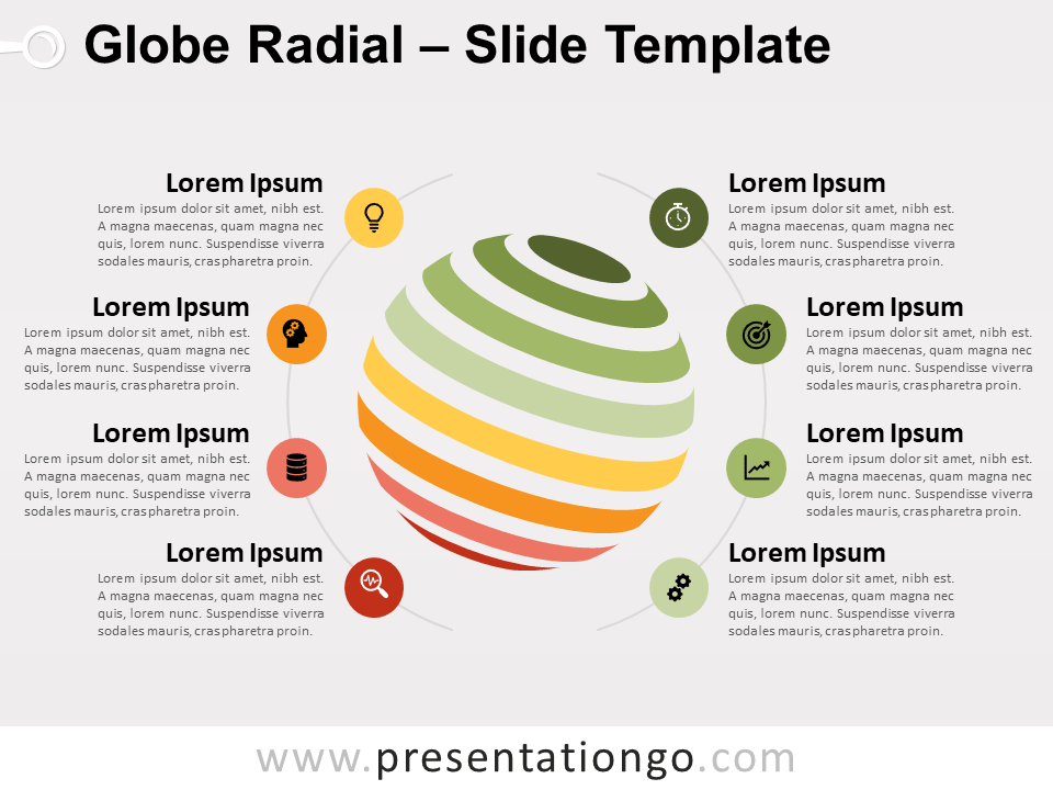 Globo Radial Gráfico Gratis Para PowerPoint Y Google Slides