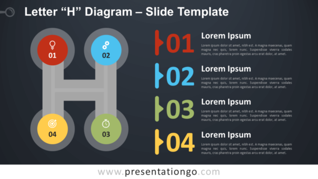 Diagrama de la Letra H Para PowerPoint Y Google Slides