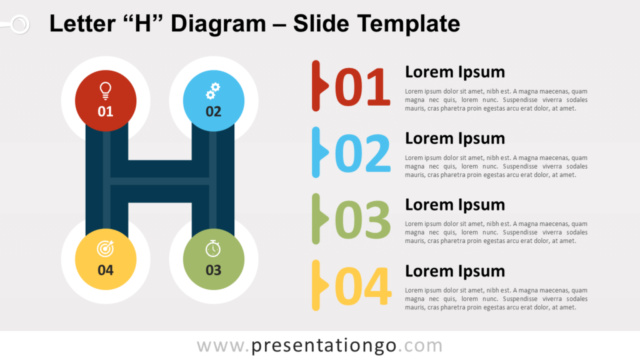 Diagrama de la Letra H Para PowerPoint Y Google Slides