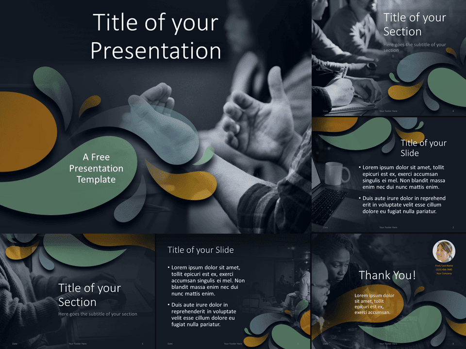 Plantilla Office Drops Gratis Para PowerPoint Y Google Slides
