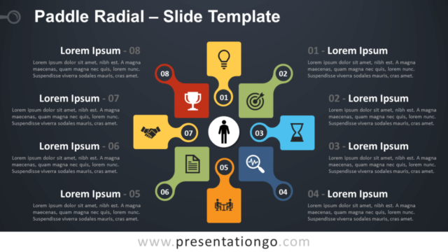 Radial de Pala Diagrama Gratis Para PowerPoint Y Google Slides