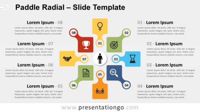 Radial de Pala Diagrama Gratis Para PowerPoint Y Google Slides