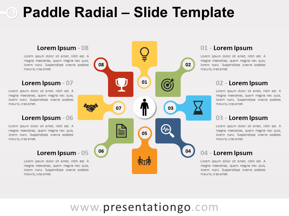 Radial de Pala Diagrama Gratis Para PowerPoint Y Google Slides
